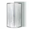 Spirit Bamboo 80x80 cm gebogene Duschkabine ohne Duschwanne