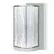 Spirit Bamboo 80x80 cm gebogene Duschkabine mit Duschwanne