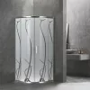 Spirit Bamboo 80x80 cm gebogene Duschkabine ohne Duschwanne