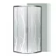 Spirit Bamboo 90x90 cm gebogene Duschkabine ohne Duschwanne