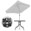 Gartentisch aus Glas mit Metallgestell 80x80 cm