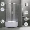Spirit Deep 90x90 cm gebogene Duschkabine mit Duschwanne