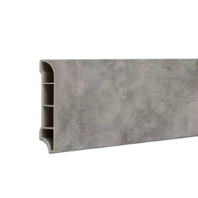   Vinyl SPC-Bodenkanten Serona Steineffekt sandgrau 2400x60x12 mm