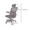 Flexo ergonomischer Büro-Drehstuhl mit Rückenlehne