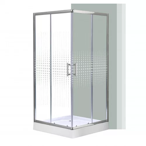 Spirit Matrix 80x80 cm quadratische Duschkabine mit Duschwanne