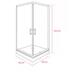 Spirit Matrix 80x80 cm quadratische Duschkabine mit Duschwanne