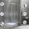 Spirit Matrix 80x80 cm quadratische Duschkabine mit Duschwanne