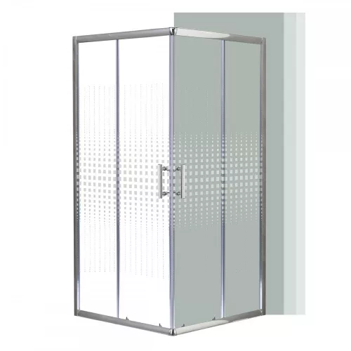Spirit Matrix 90x90 cm quadratische Duschkabine ohne Duschwanne