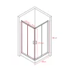 Spirit Matrix 90x90 cm quadratische Duschkabine mit Duschwanne