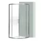 Spirit Matrix 90x90 cm gebogene Duschkabine ohne Duschwanne