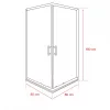 Spirit Matt 80x80 cm quadratische Duschabtrennung ohne Duschwanne