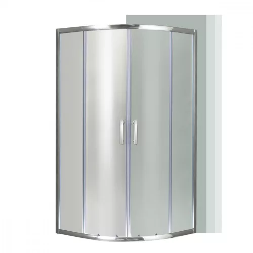 Spirit Matt 80x80 cm gebogene Duschkabine ohne Duschwanne