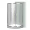 Spirit Matt 80x80 cm gebogene Duschkabine mit Duschwanne