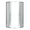 Spirit Matt 80x80 cm gebogene Duschkabine ohne Duschwanne