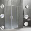 Spirit Matt 90x90 cm quadratische Duschabtrennung ohne Duschwanne
