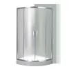 Spirit Matt 90x90 cm gebogene Duschkabine mit Duschwanne