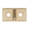 Tia quadratisches Waschbecken mit zwei Becken aus Granit mit Siphon beige