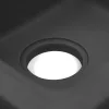 Tia quadratisches Waschbecken mit zwei Becken aus Granit mit Siphon schwarz