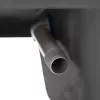 Tia quadratisches Waschbecken mit zwei Becken aus Granit mit Siphon schwarz