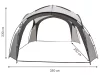 Grauer Gartenpavillon 3,5x3,5 m