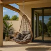 Natal Easy Garten-Hängesessel braun mit Befestigungskit