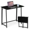 Klappbarer Schreibtisch, 80 x 45 cm, Laptop-Tisch, schwarz