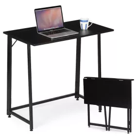 Klappbarer Schreibtisch, 80 x 45 cm, Laptop-Tisch, schwarz