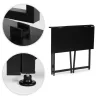 Klappbarer Schreibtisch, 80 x 45 cm, Laptop-Tisch, schwarz