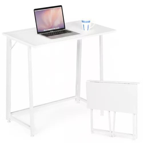 Klappbarer Schreibtisch 80x45 cm Weiß