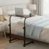 Mobiler Laptop-Tisch zur Befestigung an einem Sessel oder Sofa, dunkles Nussbaumholz