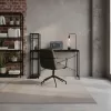 Schreibtisch 120x60 cm mit 3 Ablagen Schwarz