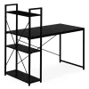 Schreibtisch 120x60 cm mit 3 Ablagen Schwarz