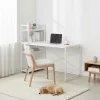 Schreibtisch 120x60 cm mit 3 Ablagen Weiß