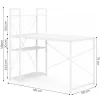 Schreibtisch 120x60 cm mit 3 Ablagen Weiß
