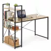Schreibtisch 120x60 cm mit 3 Ablagen Loft Style