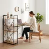 Schreibtisch 120x60 cm mit 3 Ablagen Loft Style