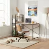 Schreibtisch 120x60 cm mit 3 Ablagen Loft Style