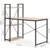 Schreibtisch 120x60 cm mit 3 Ablagen Loft Style