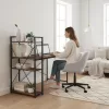 Schreibtisch 120x60 cm mit 3 Ablagen Loft Style