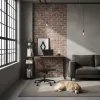Schreibtisch 120x60 cm mit 3 Ablagen Loft Style