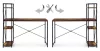 Schreibtisch 120x60 cm mit 3 Ablagen Loft Style