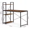 Schreibtisch 120x60 cm mit 3 Ablagen Loft Style