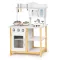 Kinderküche aus Holz mit Backofen weiß