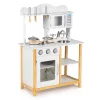 Kinderküche aus Holz mit Backofen weiß