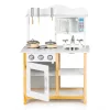 Kinderküche aus Holz mit Backofen weiß
