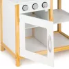 Kinderküche aus Holz mit Backofen weiß