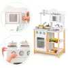 Kinderküche aus Holz mit Backofen weiß