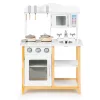 Kinderküche aus Holz mit Backofen weiß