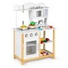 Kinderküche aus Holz mit Backofen weiß
