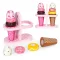 Hölzernes Klettverschluss-Eiscreme-Set 9-teiliges Schneidespielzeug